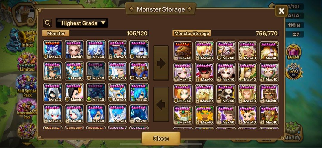 Account Summoners War EU Starter – 2 LD5 Casuali + 200 Rotoli 11° Anniversario + Nat5 LD4