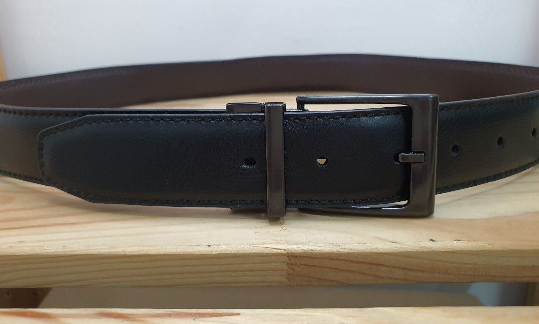 New Men's Genuine Dickies Leather Reversible Belt BLACK/BROWN* Size 34