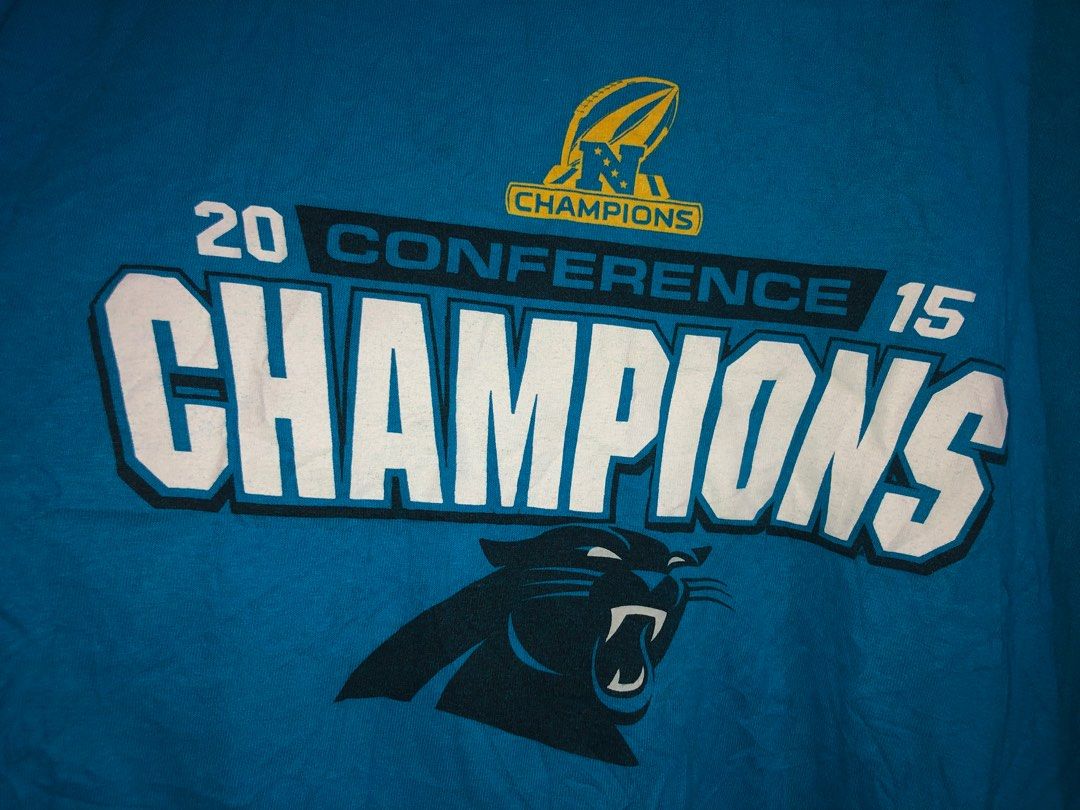 Gildan carolina panthers champions shirt large 21x28.5 Men s Fashion Tops Sets Tshirts Polo Shirts on Carousell