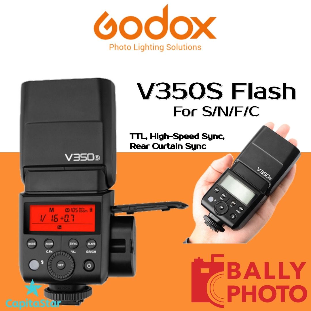 Godox V350S Compact Flash for Sony Nikon Canon Fujifilm