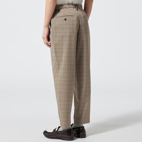 Checkered ankle pants hot sale