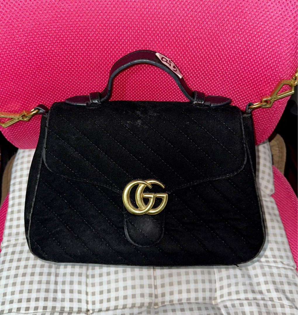 GUCCI BLACK VELVET SLING BAG Women s Fashion Bags Wallets