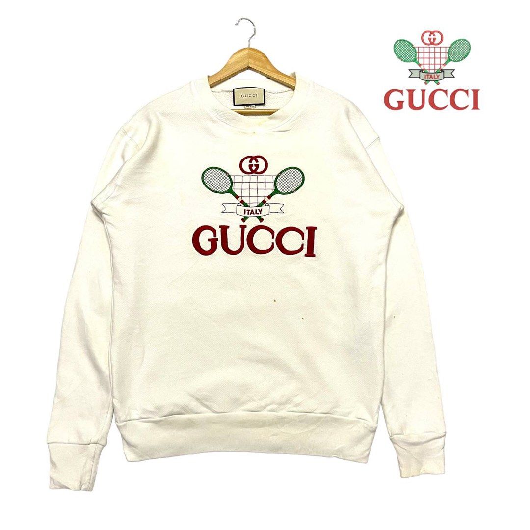 Gucci Tennis Logo Made In Italy Sweatshirt Men s Fashion Coats