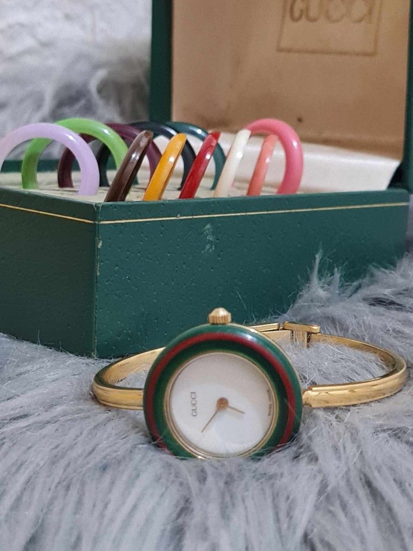 Gucci Vintage Bangle Watch Luxury Watches on Carousell