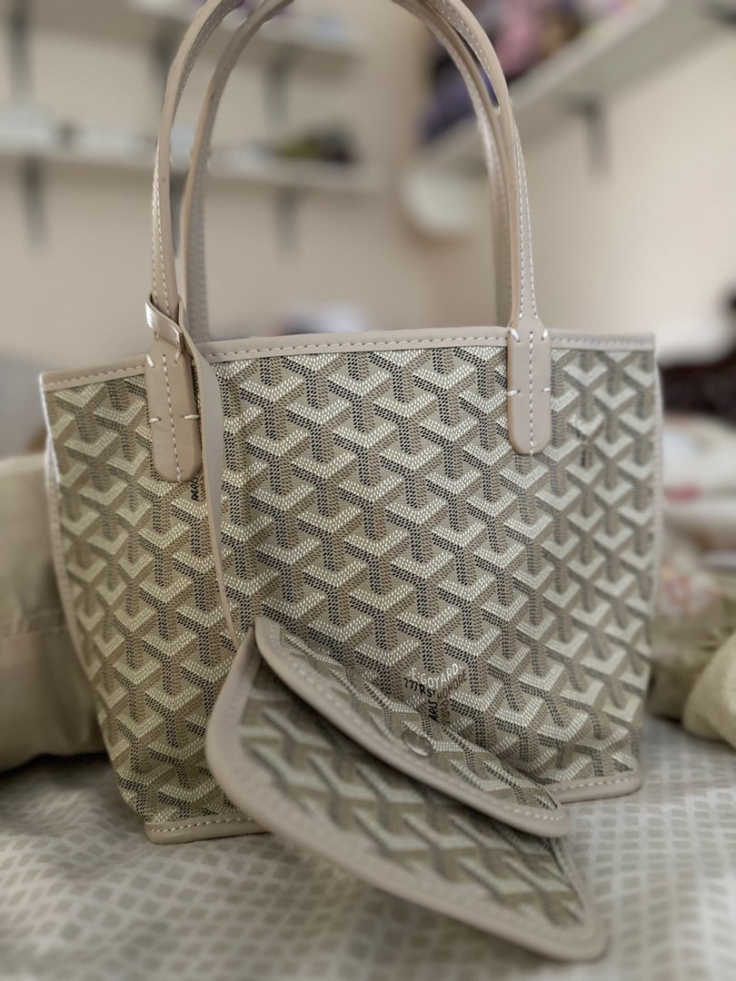 GOYARD Mini Anjou in Beige/Apricot, Luxury, Bags & Wallets on Carousell