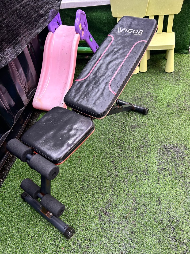 Gym bench adjustable, Sports Equipment, Exercise & Fitness, Weights