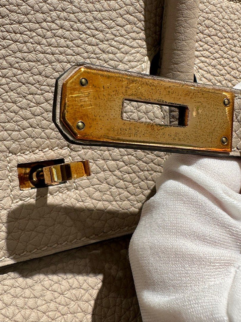 Hermes Trench Beige Togo GHW Birkin 30 Handbag Bag Gris Tourterelle –  MAISON de LUXE