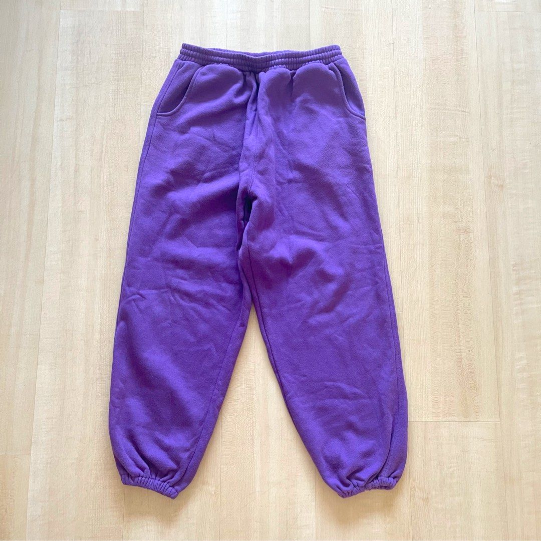 Purple sweat new arrivals pants