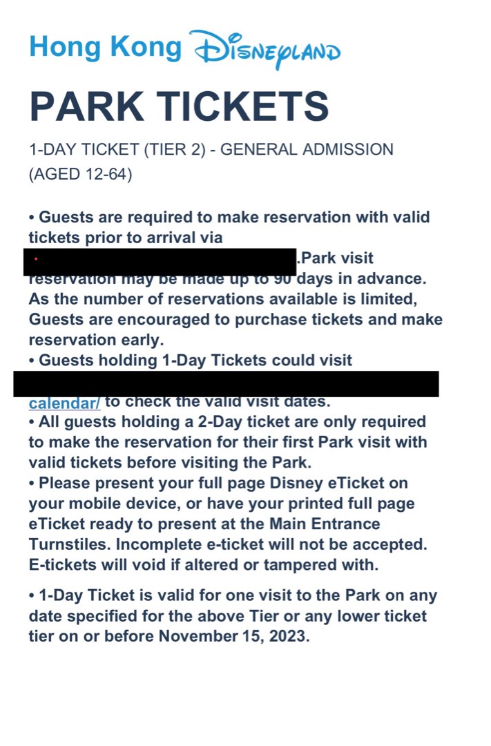 HK Disneyland Ticket for Sale, Tickets & Vouchers, Flights & Overseas