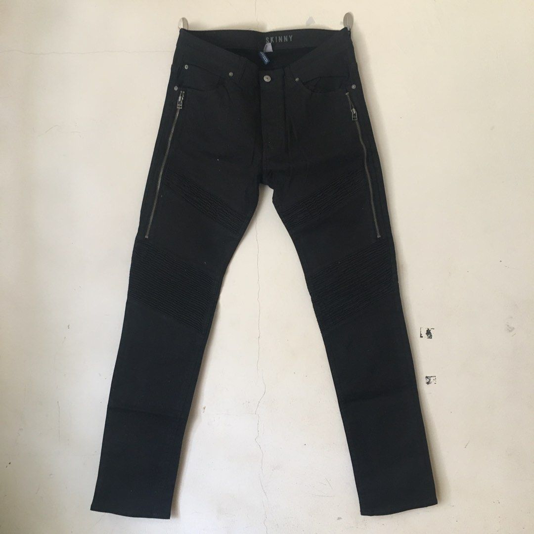 Black biker jeans h&m online
