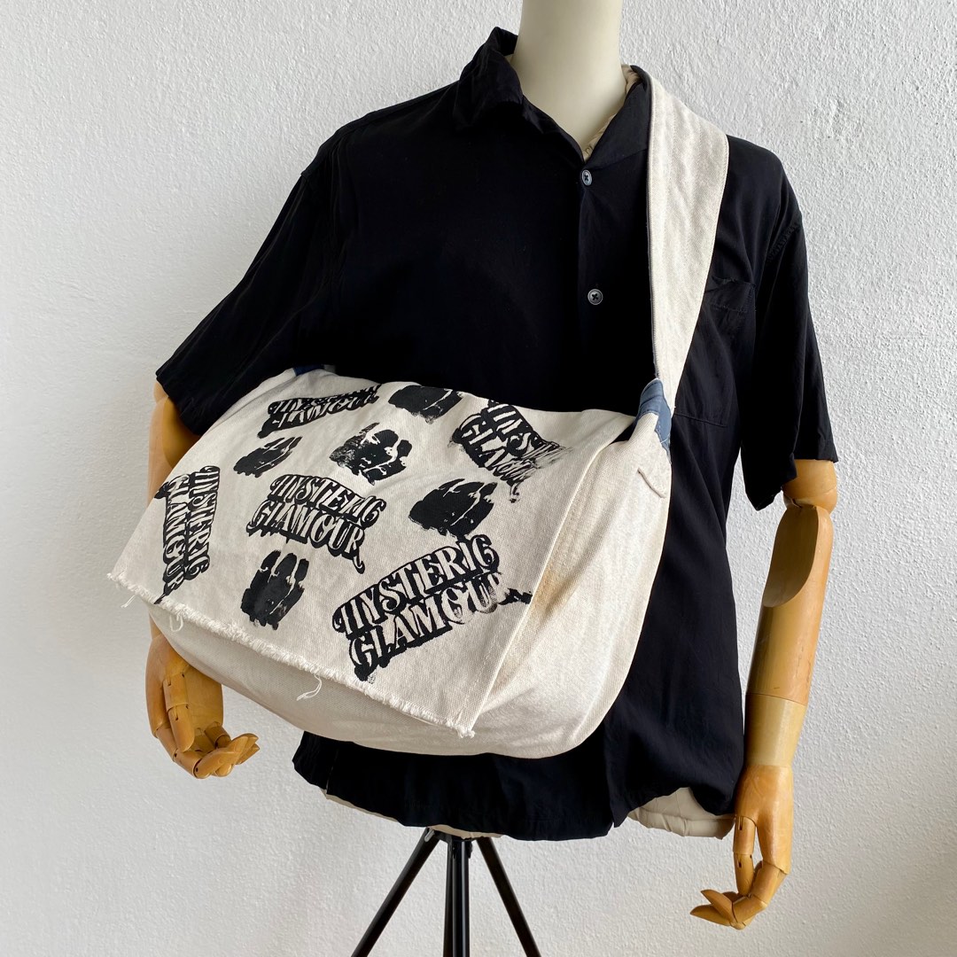 Hysteric Glamour Newspaper Bag Custom Stencil By AIE Handcraft  