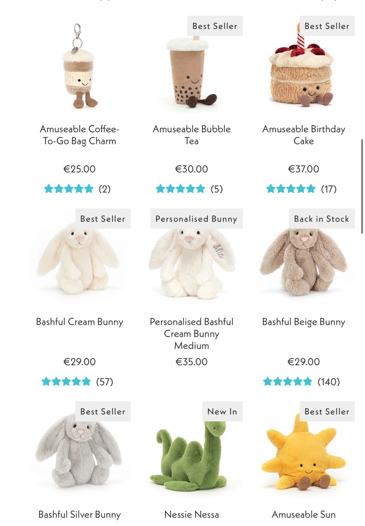 [IC/GO] Jellycat Price List, Hobbies & Toys, Toys & Games on Carousell