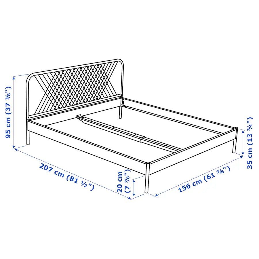 IKEA NESTTUN+LURöY Bedframe Queen Size, Furniture & Home Living