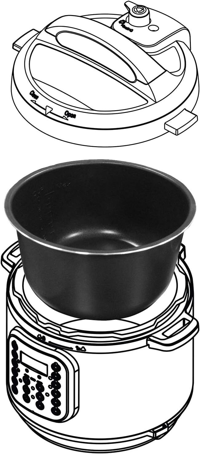 Instant pot ceramic non stick interior coated inner cooking pot mini 3 quart outlet