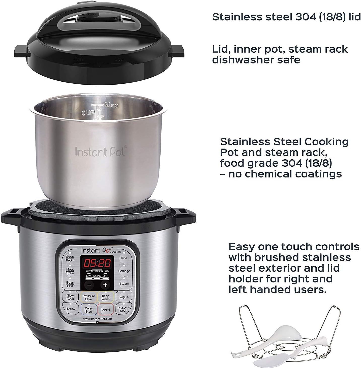 Instant Pot Duo 7 in 1 Electric Pressure Cooker 6 Qt 5.7 Litre 1000 W Brushed Stainless Steel Black Pressure Cooker TV Home Appliances Kitchen Appliances Cookers on Carousell