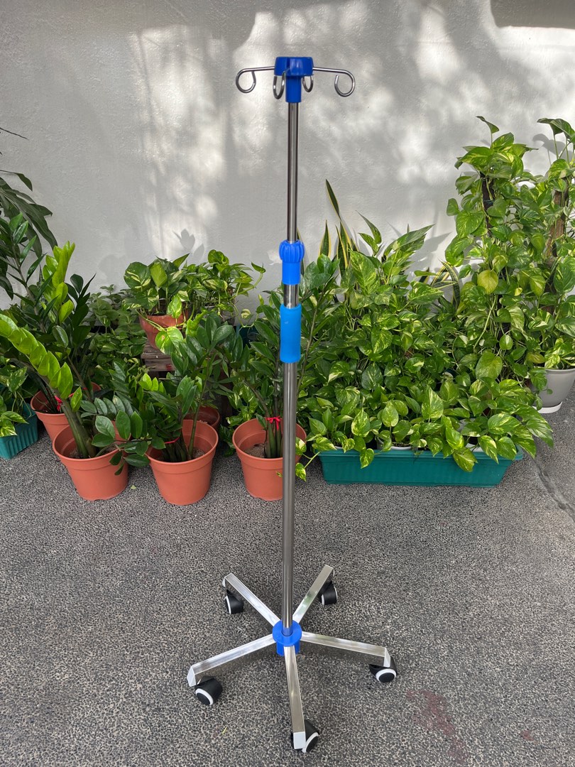 IV Pole (stainless) with wheels, Health & Nutrition, Medical Supplies