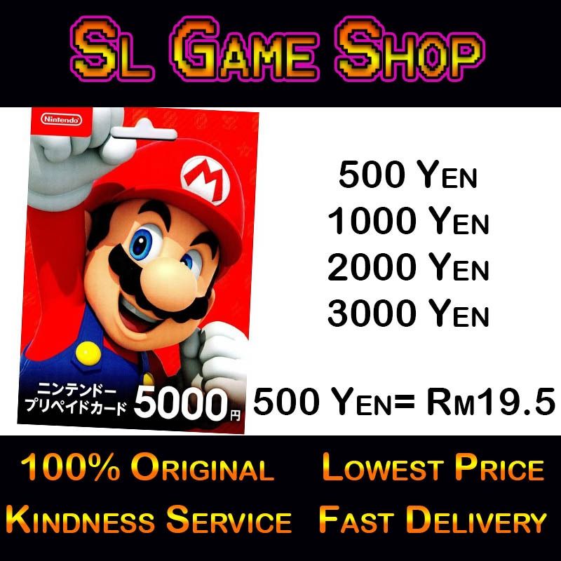 500 yen cheap nintendo eshop card