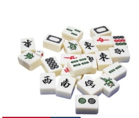 JIJI.SG) Traditional Mahjong Tiles Set (Jade White / Golden