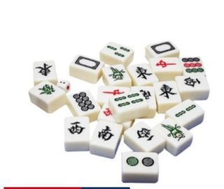 40mm Mahjong set Table Game High Quality Mahjong Games Malaysia Singapore  Jade-Colored Outdoor Portable Travel Mahjong