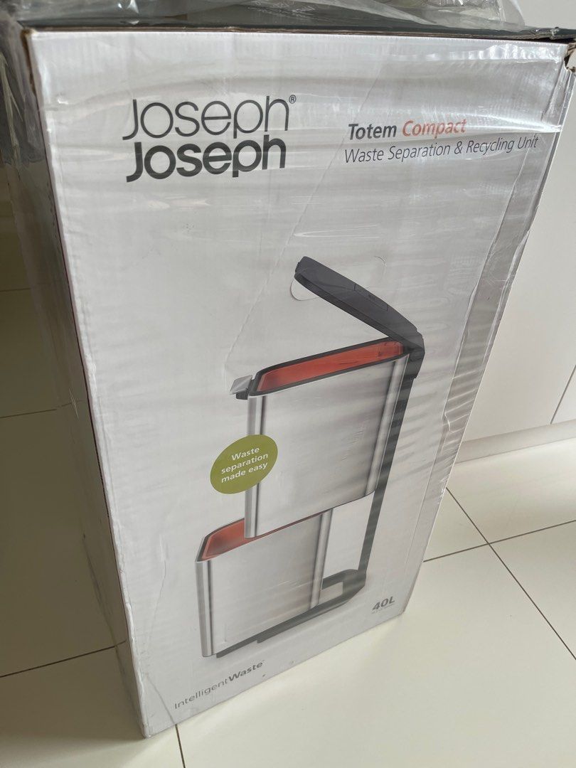 Joseph Joseph 40L totem compact waste bin, Furniture & Home Living