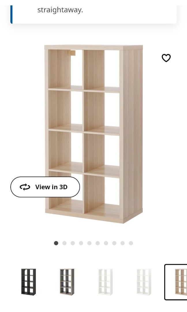 KALLAX Shelving unit, white stained oak, 77x147 cm, Furniture & Home