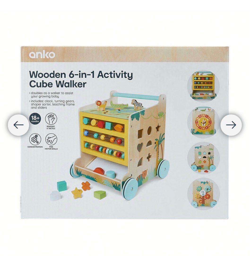 Kmart Wooden 6 in 1 Activity Walker