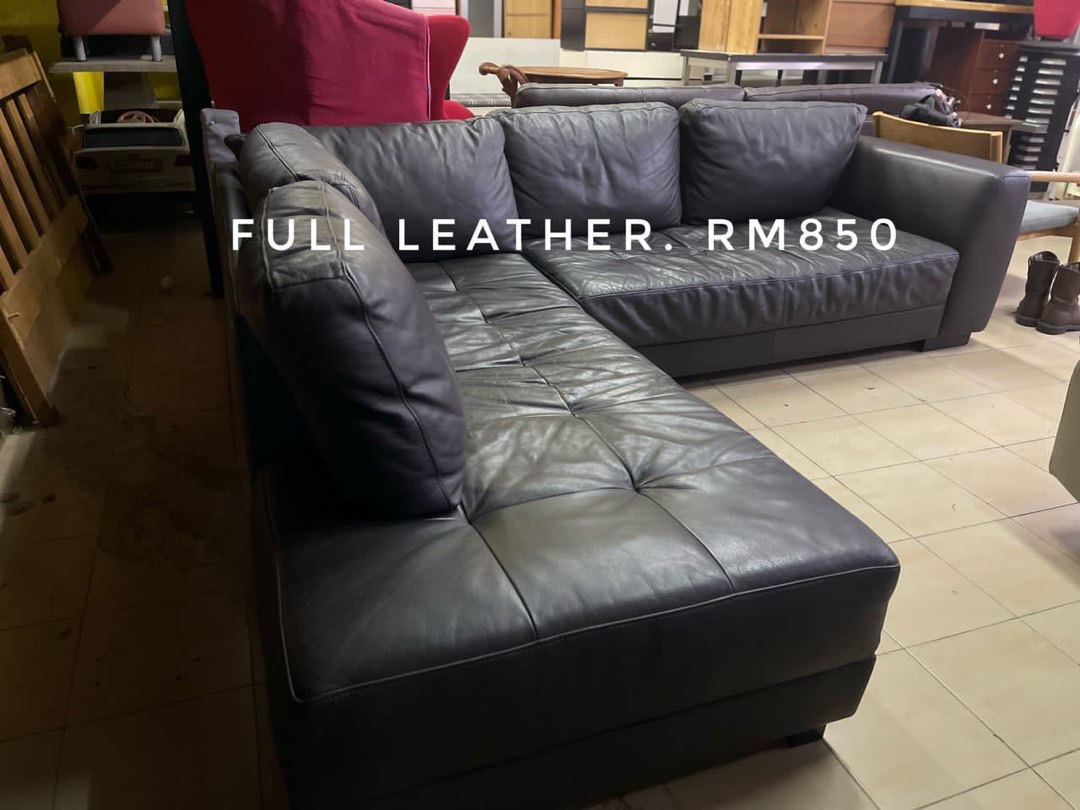 Leather Sofa ( jb outlet, Furniture & Home Living, Furniture, Sofas on