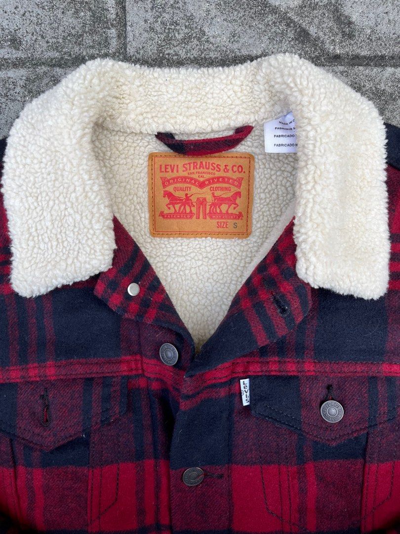 Levi s Sherpa Flannel Jacket Men s Fashion Coats Jackets and