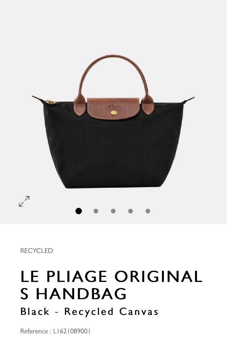 Le Pliage Original S Handbag Black - Recycled canvas (L1621089001)