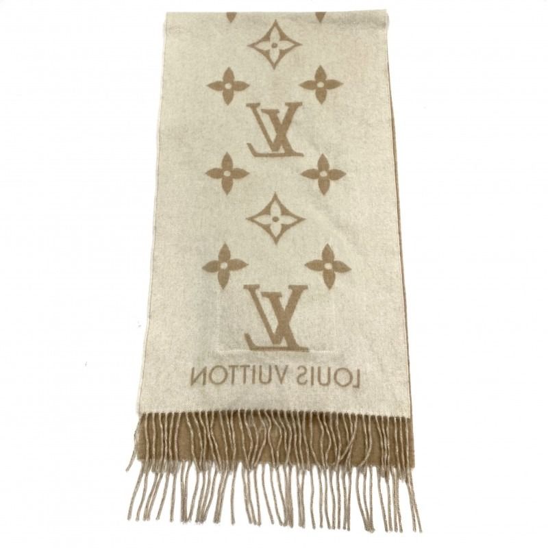 Louis Vuitton Scarf & Hat Monogram Cashmere Brown Beige