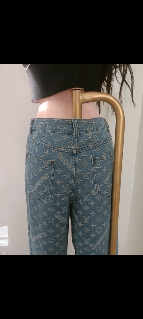 LOUIS VUITTON LADIES DENIM JEANS SIZE 38 (NO LABLE), Luxury, Apparel on  Carousell