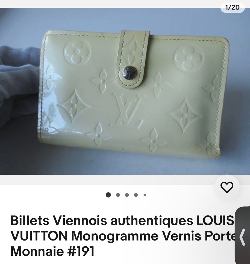 Authentic Louis Vuitton Vernis Porte-monnaie billets Viennois wallet