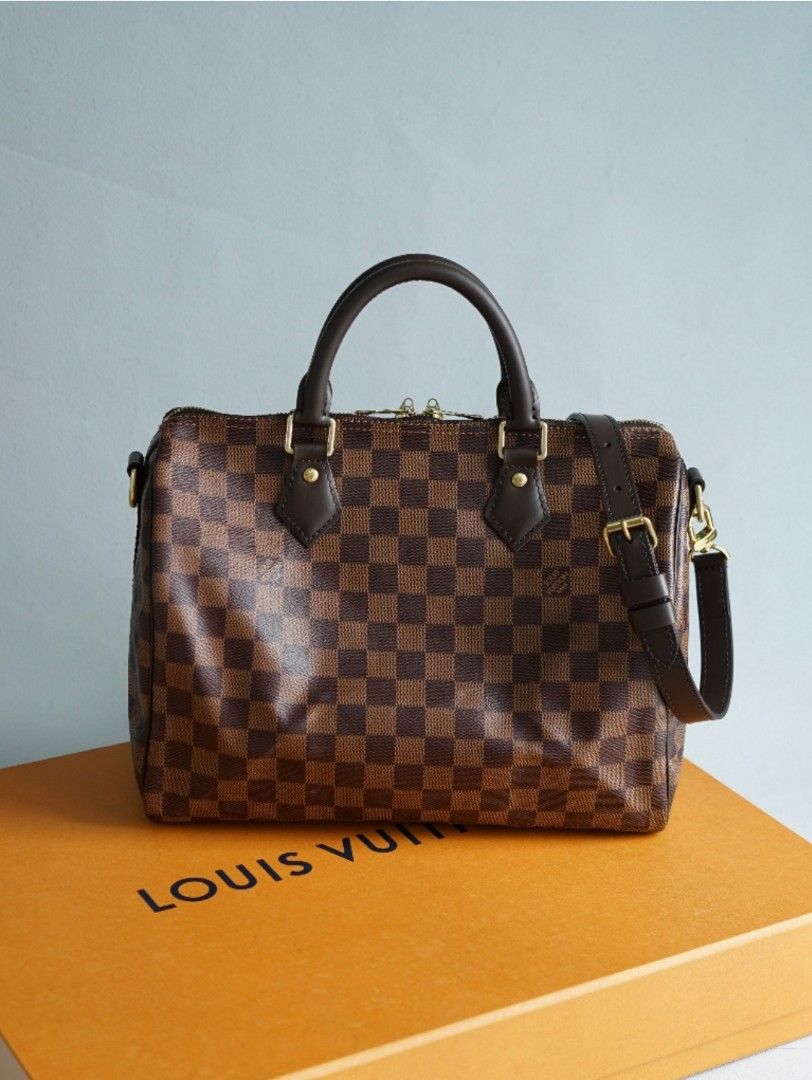 1730–1180 N41364 Damier Ebene Speedy 30 Bag Date code: MB1142