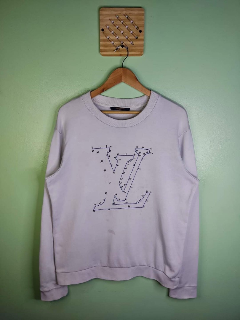 Louis Vuitton Connect the dots stitch print embroidered sweatshirt