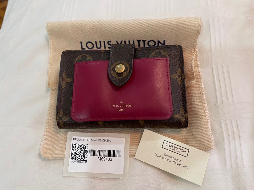 Louis Vuitton Portefeuille Juliette Bifold Wallet Monogram M69433 Fuschia  Brown