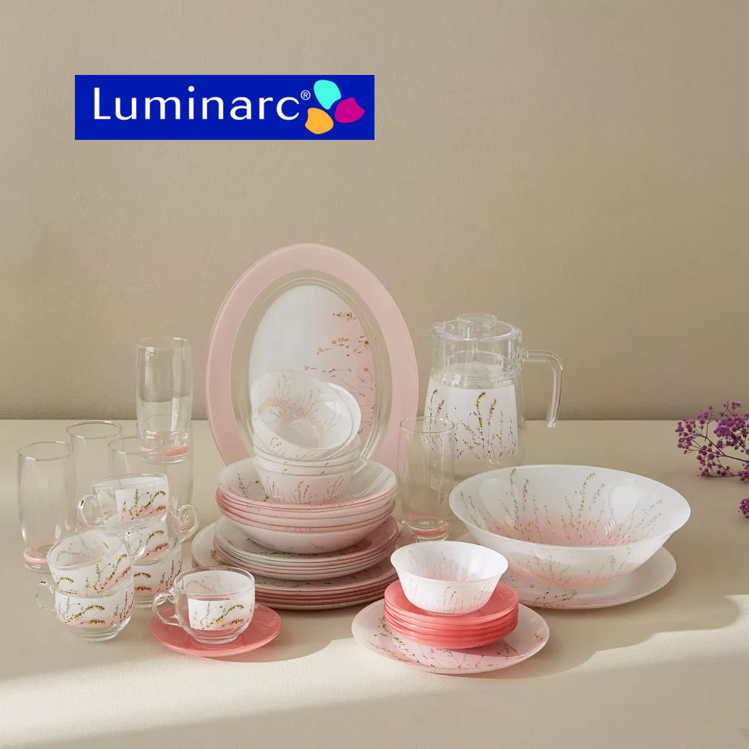 Luminarc Diwali 46pcs. Simply Trompette Dinnerware Set, Furniture ...