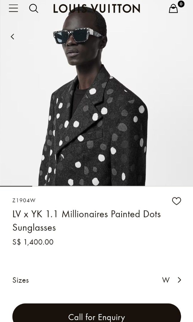 LV x YK 1.1 Millionaires Painted Dots Sunglasses S00 - Men
