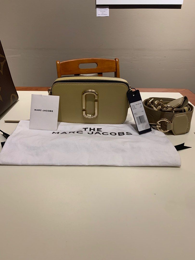 Marc Jacobs Snapshot Bag In Khaki Color Leather