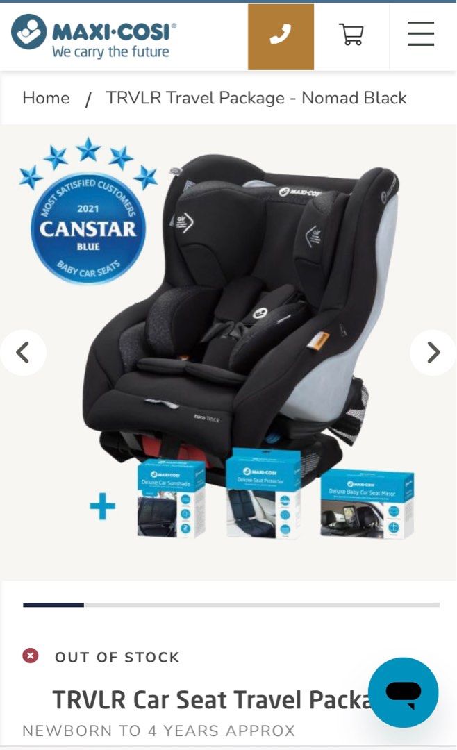 Maxi Cosi Trvlr Carseat 0 4 Babies Kids Going Out Car Seats on Carousell
