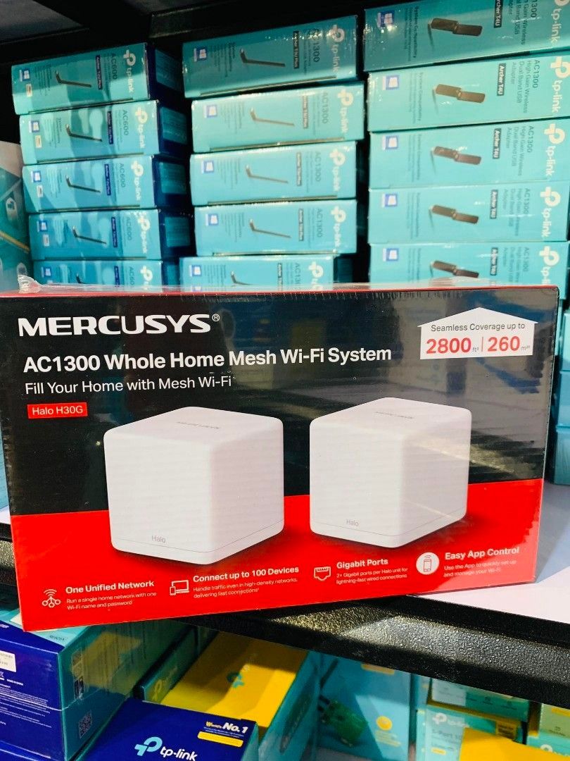 HALO H30G - MERCUSYS AC1300 WHOLE HOME MESH WI-FI SYSTEM (2-PACK)