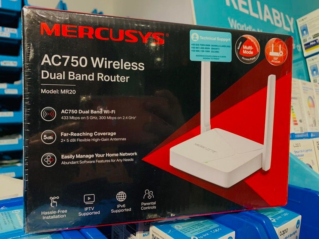 Router Mercusys by Tp-Link MR20 AC750 dual band