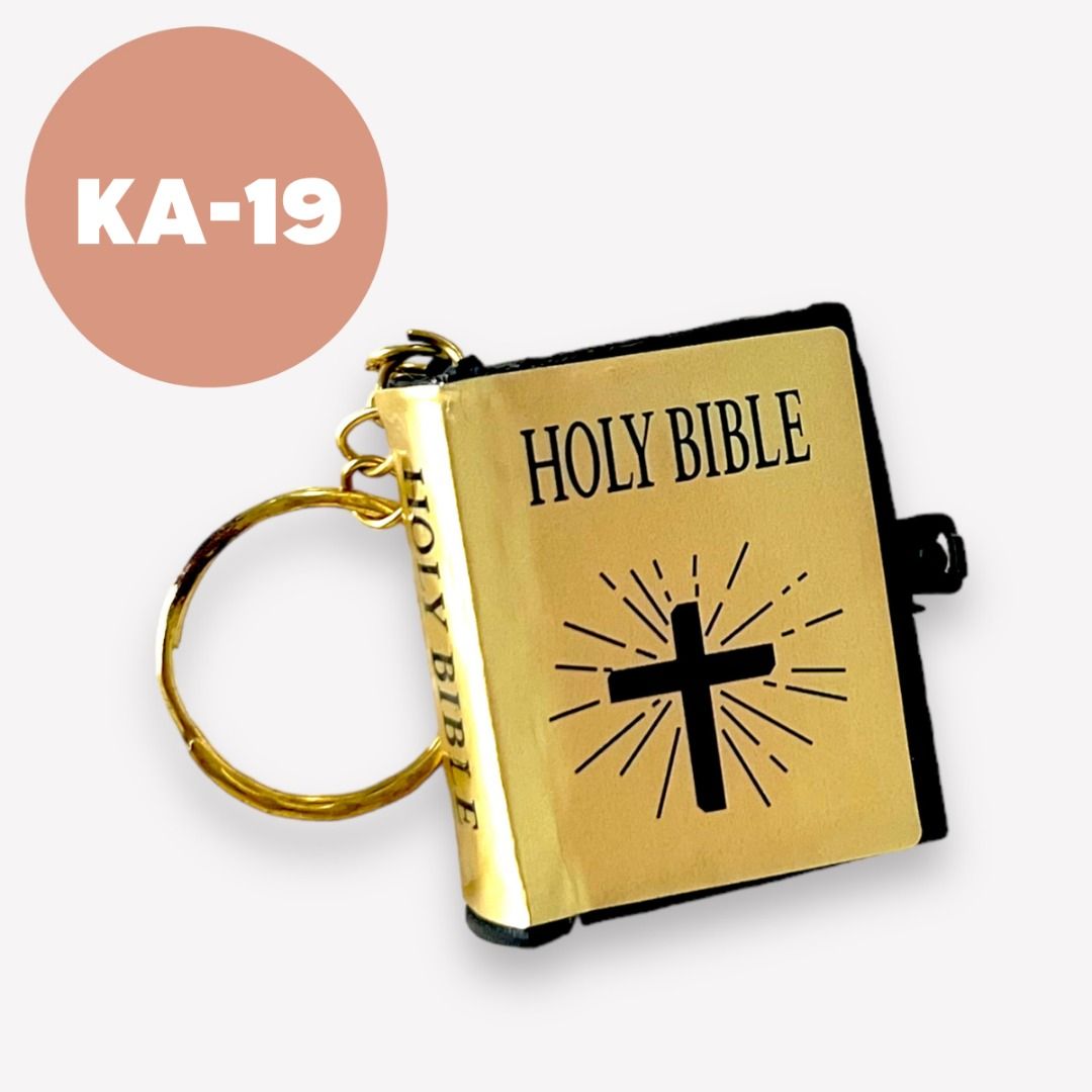 BUY 2 ANY ITEMS, FREE DELIVERY MAILING] Mini Gold Bible Keychain, English  Holy Bible Religious Favor Christian Jesus Key Ring, Unique Gifts - GMKA  19, Hobbies & Toys, Travel, Travel Essentials &