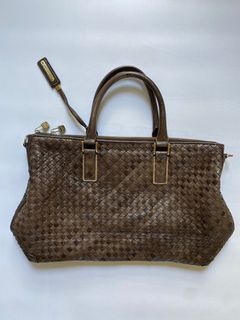 Morgan de toi brown woven bag