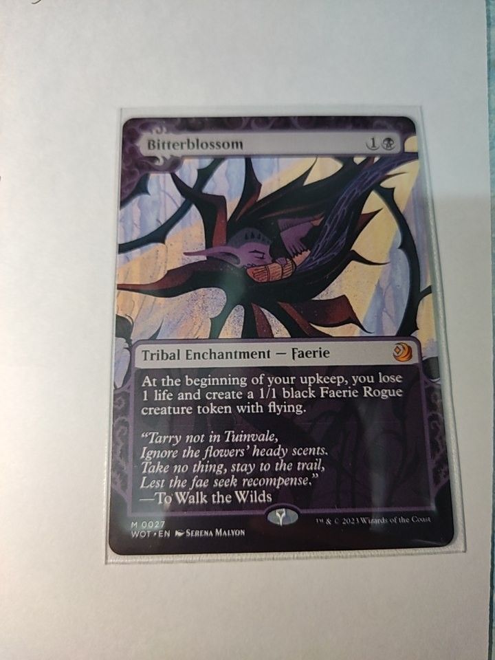 MTG Wilds of Eldraine Bitterblossom, 興趣及遊戲, 玩具& 遊戲類