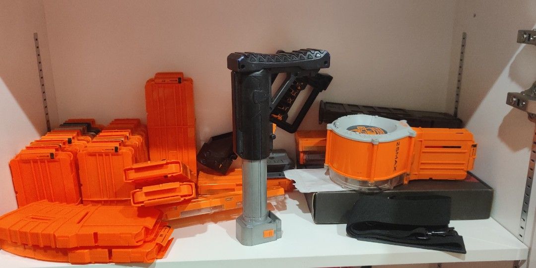 Nerf Bundle (Category: Action & Battle Toys) located in Singapore. Submitted by cuigoong (Listing ID 1259489572, Image 5). Description: looking to sell the entire collection in one go interested parties can dm and make an offer if looking to buy one blaster, can also offer, and ill consider self collection at my house.