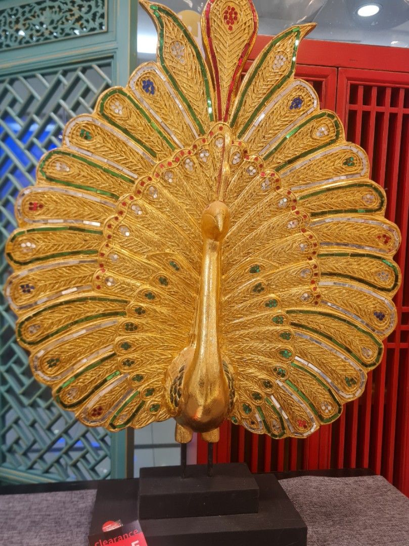 New Gold Peacock Decor, Furniture & Home Living, Home Decor, Other Home