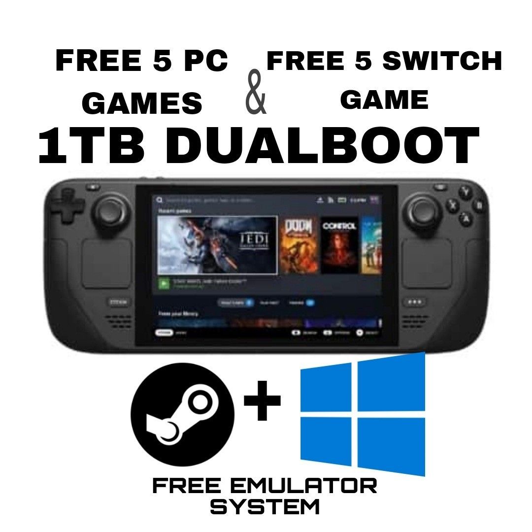 New steam deck 1tb, Video Gaming, Video Game Consoles, Others on Carousell