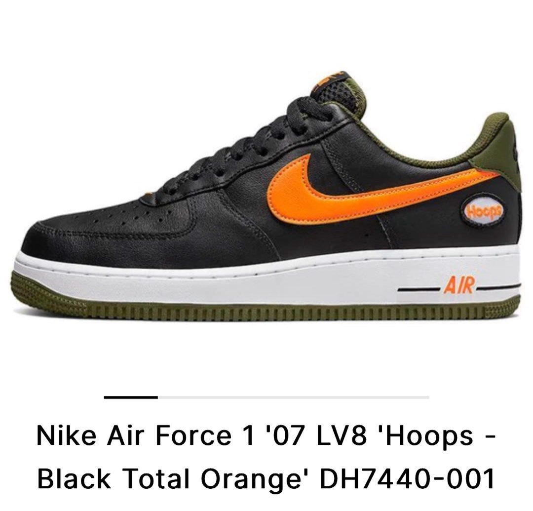 Air Force 1 Hoops Black Total Orange 9US, Men's Fashion, Footwear, Sneakers  on Carousell