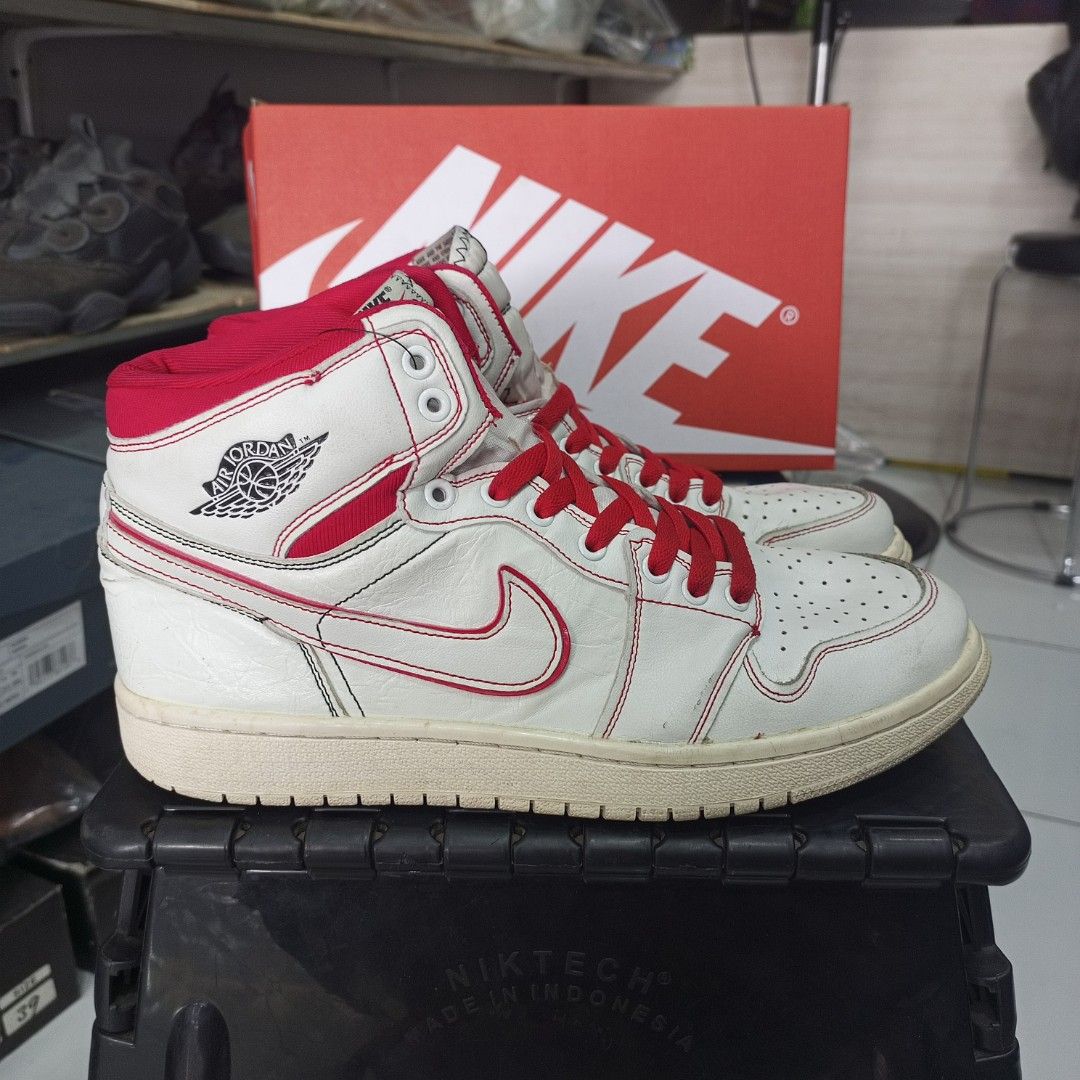 NIKE AIR JORDAN 1 RETRO HIGH PHANTOM GYM RED