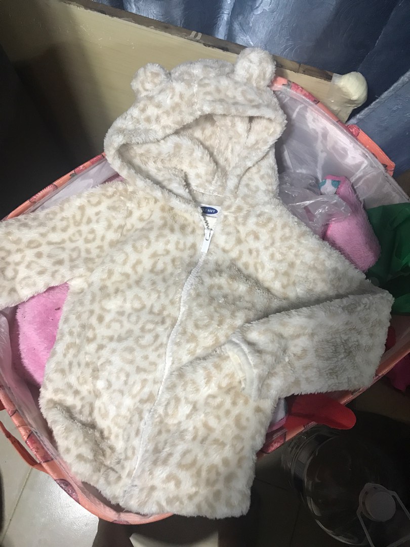 OLD NAVY FUR JACKET Babies Kids Babies Kids Fashion on Carousell